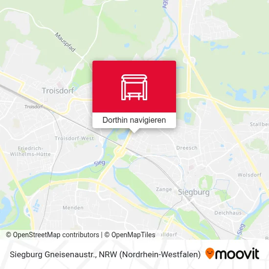 Siegburg Gneisenaustr. Karte