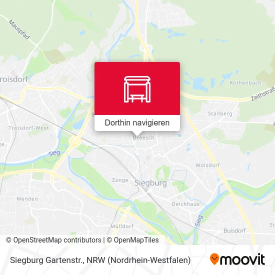 Siegburg Gartenstr. Karte