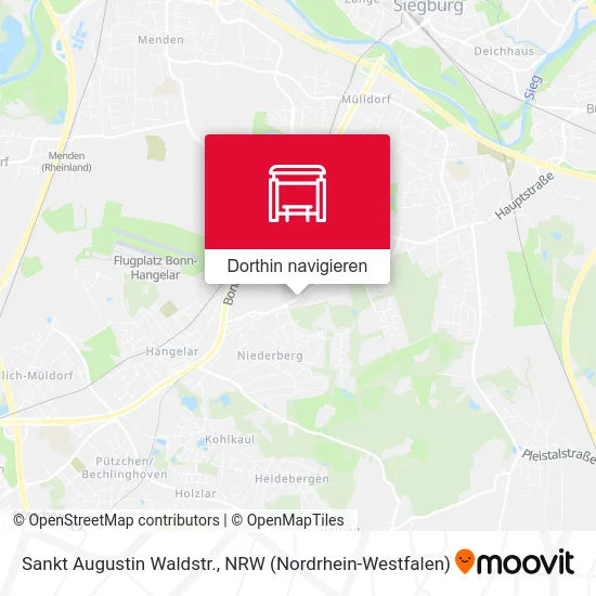 Sankt Augustin Waldstr. Karte