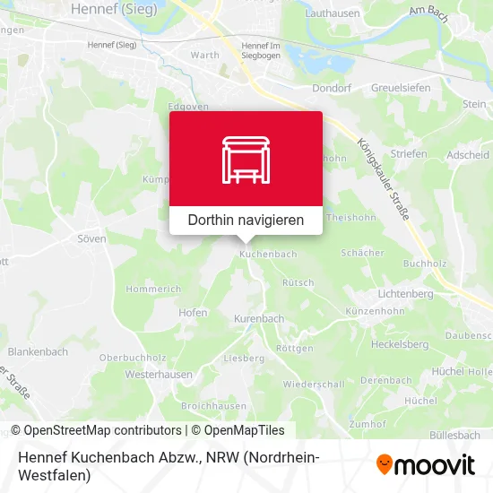 Hennef Kuchenbach Abzw. Karte