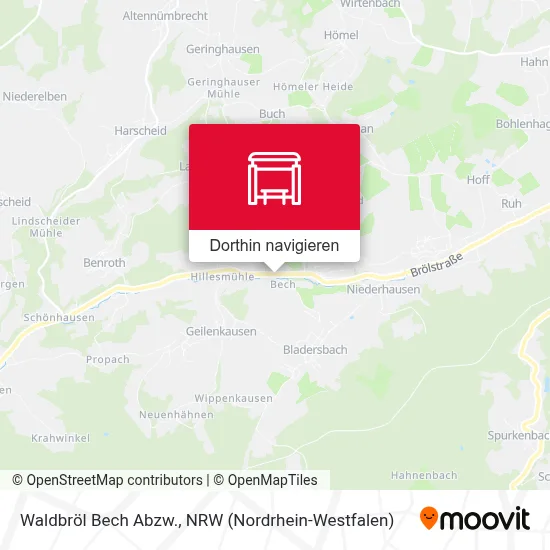 Waldbröl Bech Abzw. Karte