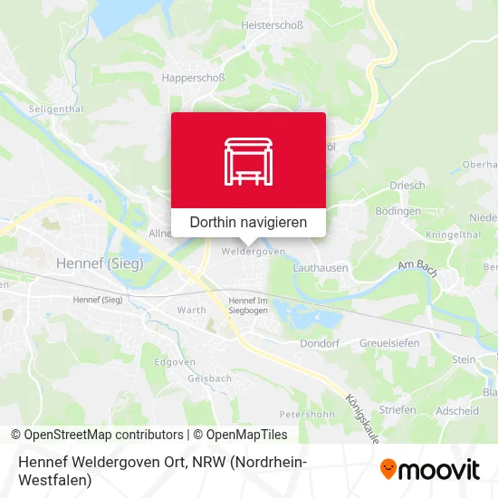 Hennef Weldergoven Ort Karte
