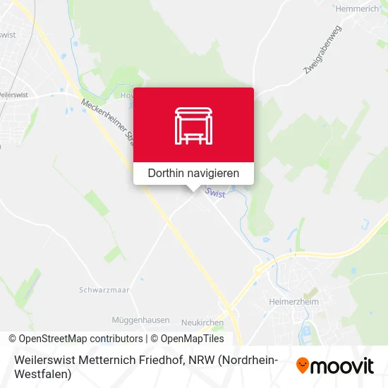 Weilerswist Metternich Friedhof Karte