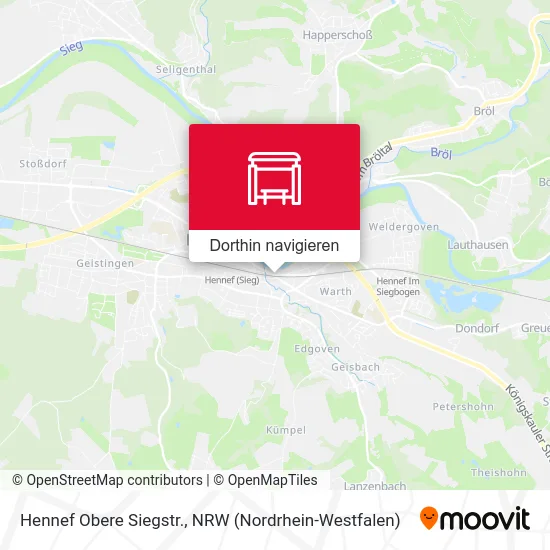 Hennef Obere Siegstr. Karte