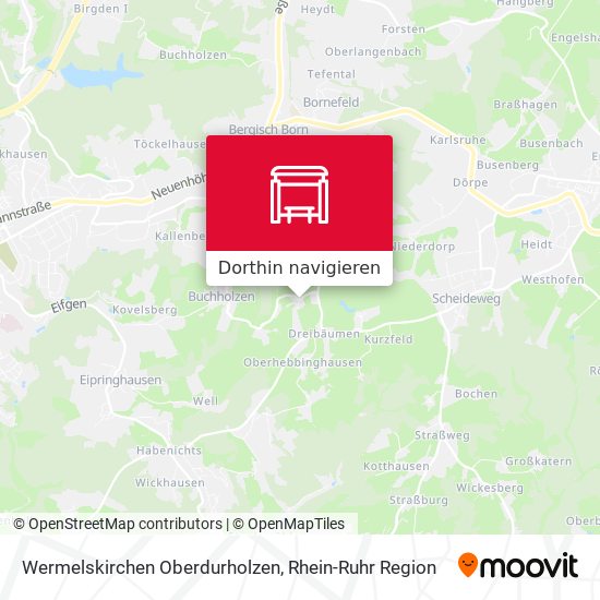 Wermelskirchen Oberdurholzen Karte