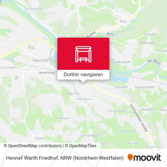 Hennef Warth Friedhof Karte