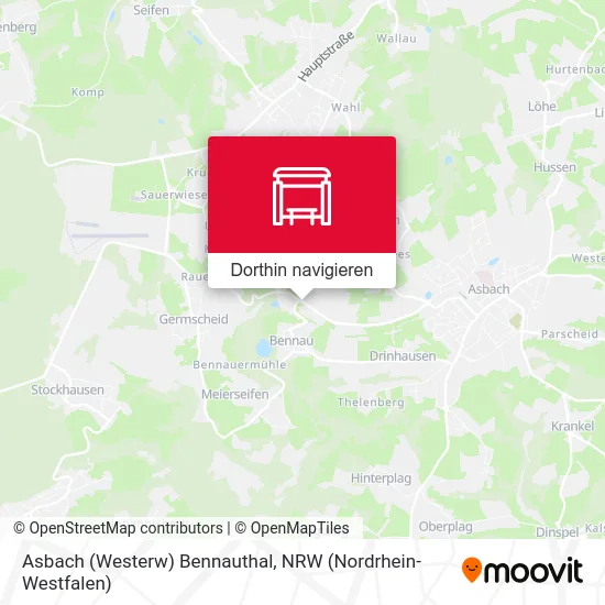 Asbach (Westerw) Bennauthal Karte