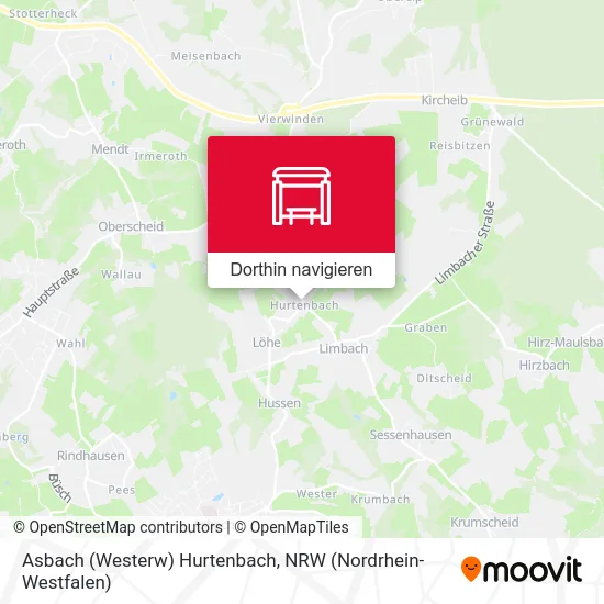 Asbach (Westerw) Hurtenbach Karte