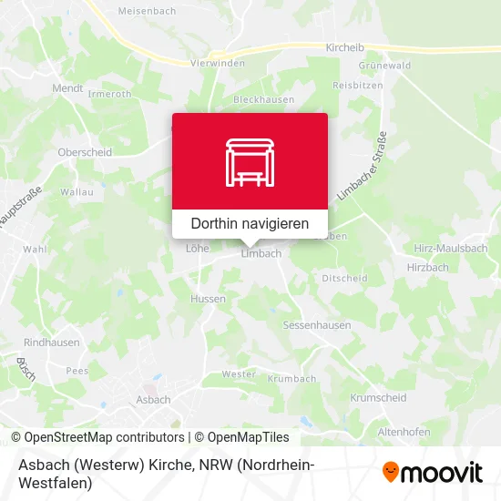 Asbach (Westerw) Kirche Karte