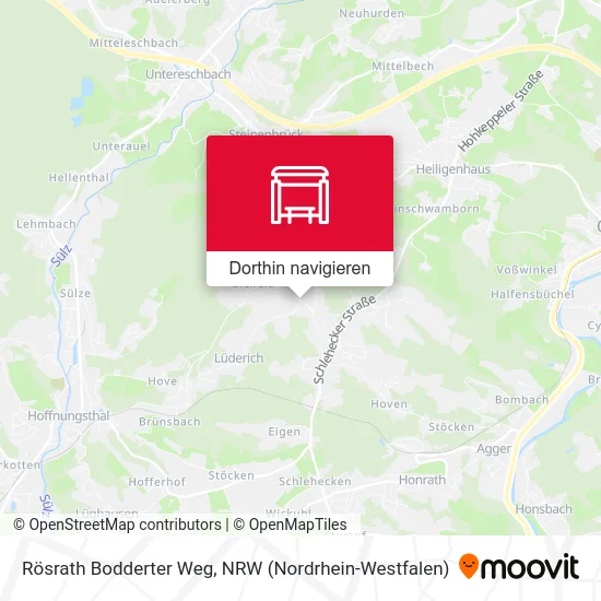 Rösrath Bodderter Weg Karte