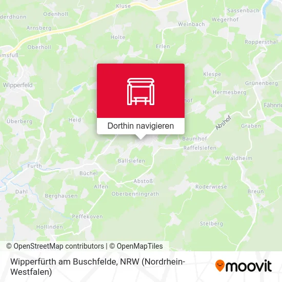 Wipperfürth am Buschfelde Karte