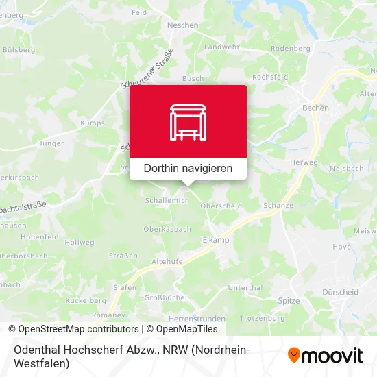 Odenthal Hochscherf Abzw. Karte