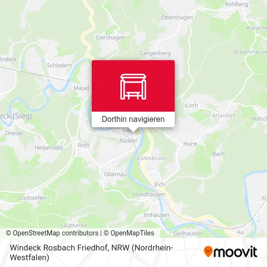 Windeck Rosbach Friedhof Karte