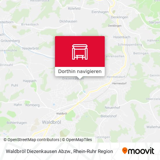 Waldbröl Diezenkausen Abzw. Karte