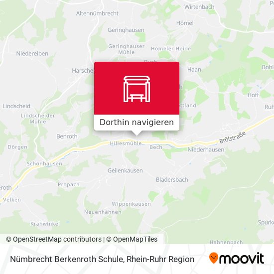 Nümbrecht Berkenroth Schule Karte