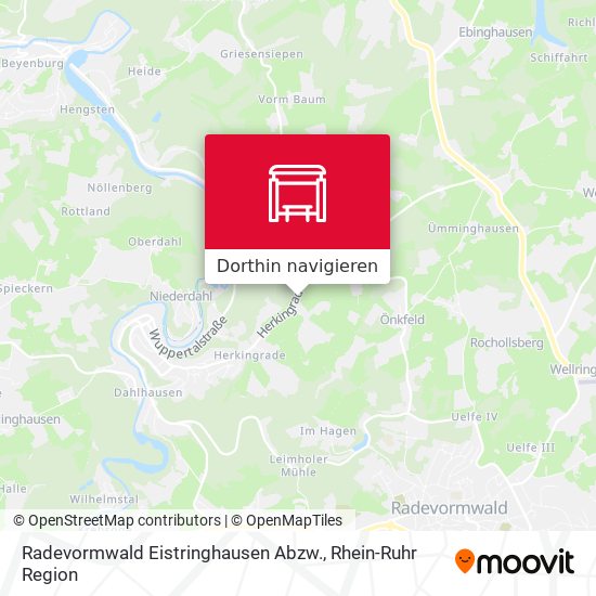 Radevormwald Eistringhausen Abzw. Karte
