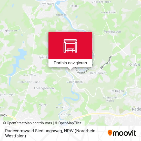 Radevormwald Siedlungsweg Karte