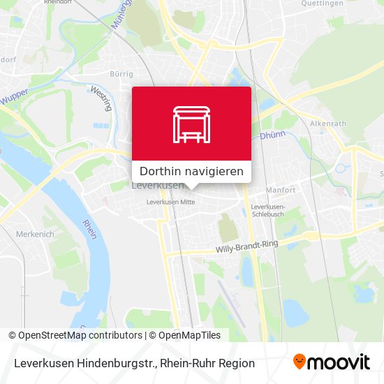 Leverkusen Hindenburgstr. Karte