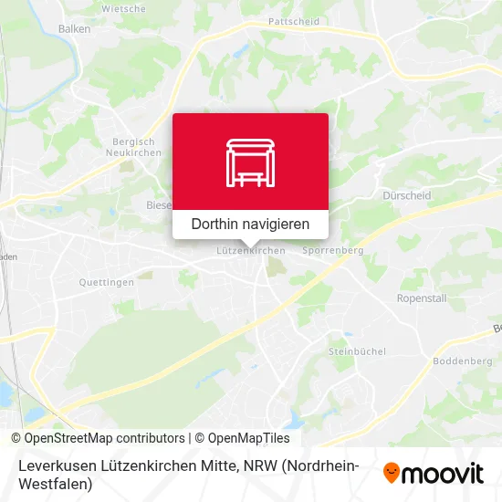 Leverkusen Lützenkirchen Mitte Karte