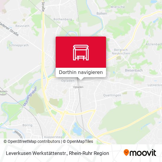 Leverkusen Werkstättenstr. Karte