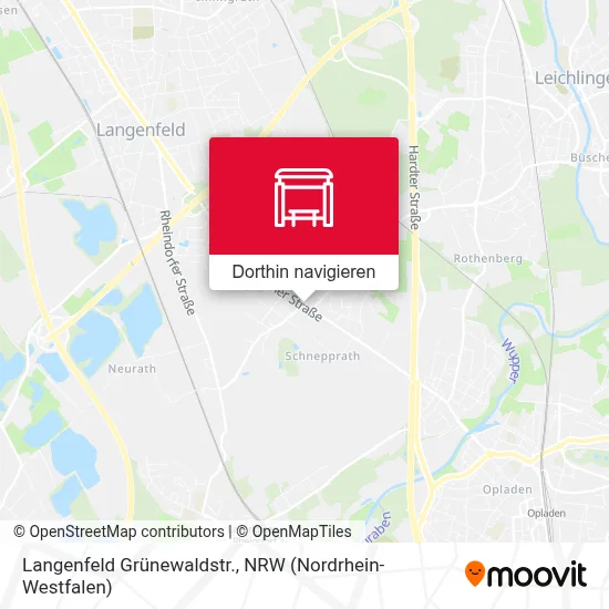 Langenfeld Grünewaldstr. Karte