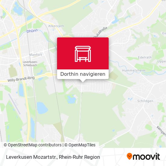 Leverkusen Mozartstr. Karte