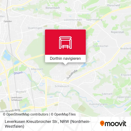 Leverkusen Kreuzbroicher Str. Karte