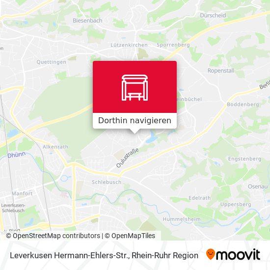 Leverkusen Hermann-Ehlers-Str. Karte