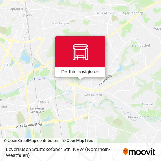 Leverkusen Stüttekofener Str. Karte