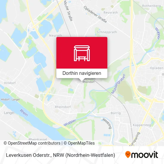 Leverkusen Oderstr. Karte