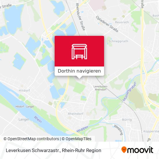 Leverkusen Schwarzastr. Karte