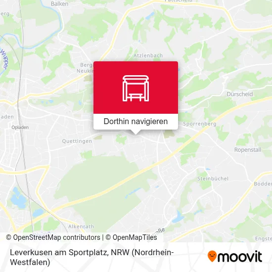 Leverkusen am Sportplatz Karte