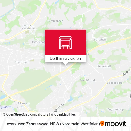 Leverkusen Zehntenweg Karte