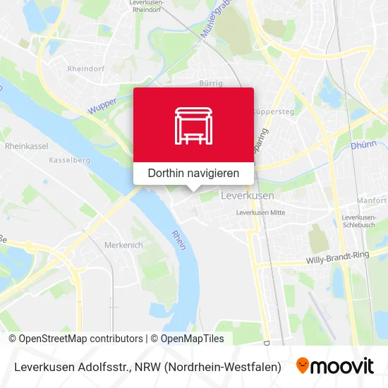 Leverkusen Adolfsstr. Karte