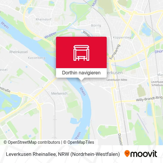 Leverkusen Rheinallee Karte