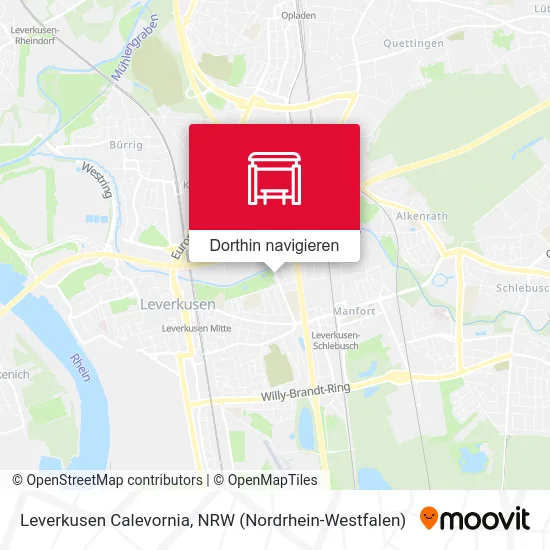 Leverkusen Calevornia Karte