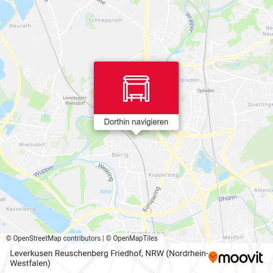 Leverkusen Reuschenberg Friedhof Karte