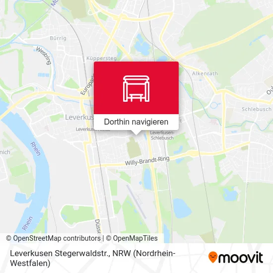 Leverkusen Stegerwaldstr. Karte