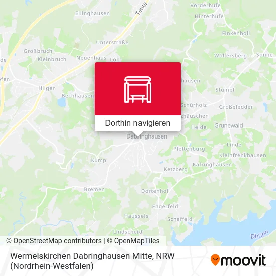 Wermelskirchen Dabringhausen Mitte Karte