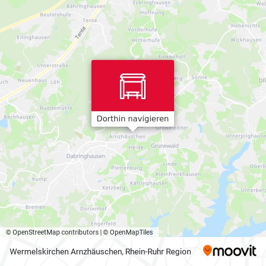 Wermelskirchen Arnzhäuschen Karte