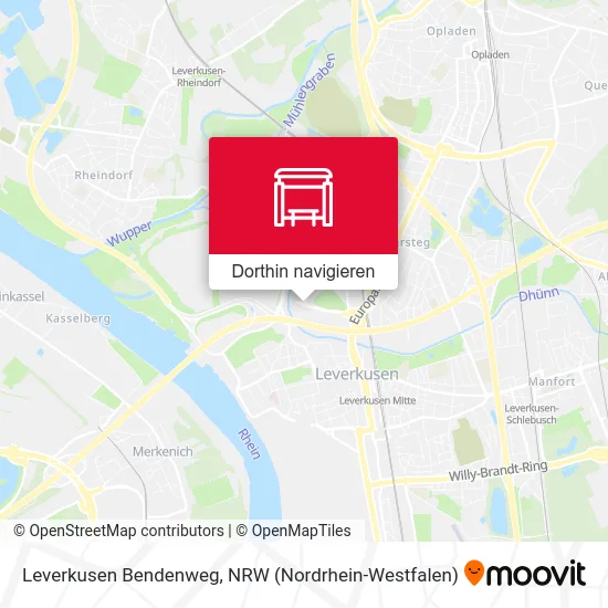 Leverkusen Bendenweg Karte