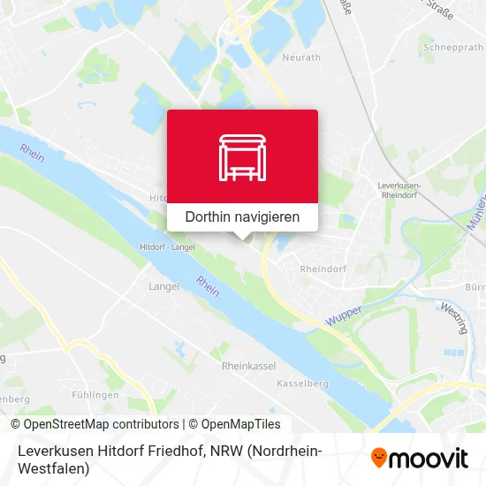 Leverkusen Hitdorf Friedhof Karte