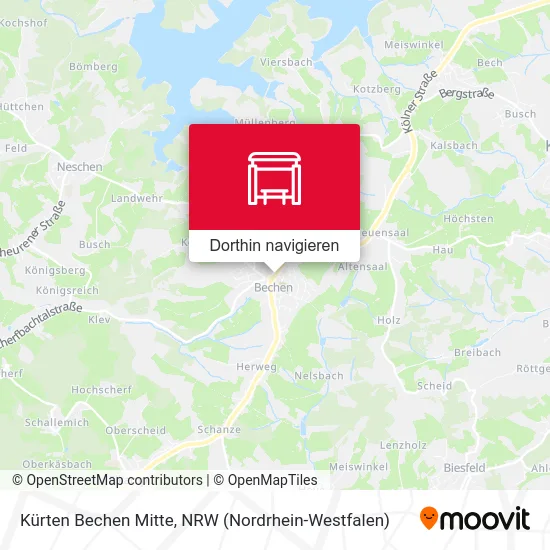 Kürten Bechen Mitte Karte