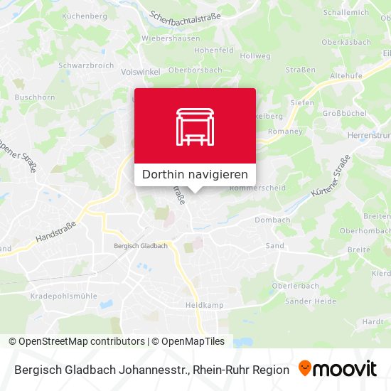 Bergisch Gladbach Johannesstr. Karte