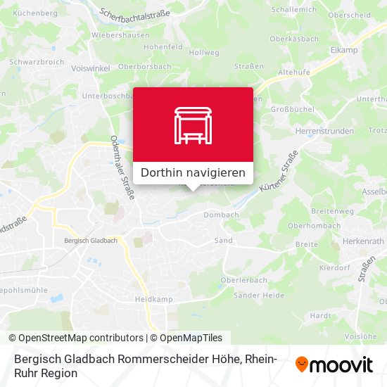 Bergisch Gladbach Rommerscheider Höhe Karte