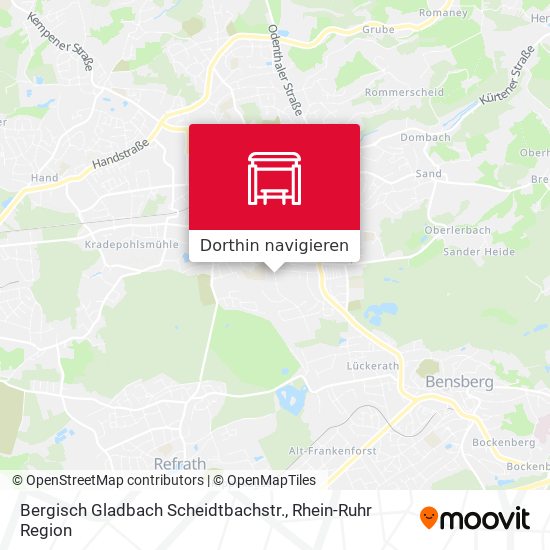 Bergisch Gladbach Scheidtbachstr. Karte