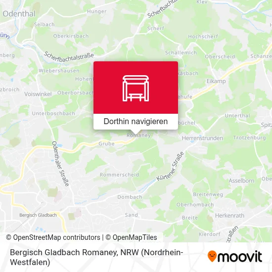 Bergisch Gladbach Romaney Karte