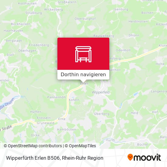 Wipperfürth Erlen B506 Karte