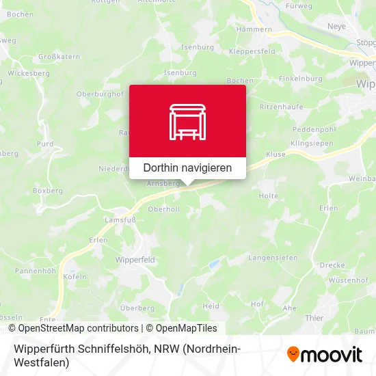 Wipperfürth Schniffelshöh Karte