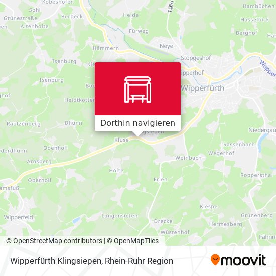 Wipperfürth Klingsiepen Karte